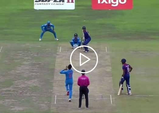 [Watch] Ravindra Jadeja Strikes in His 2nd Over, Cleans Up Bhim Sharki With A Beauty